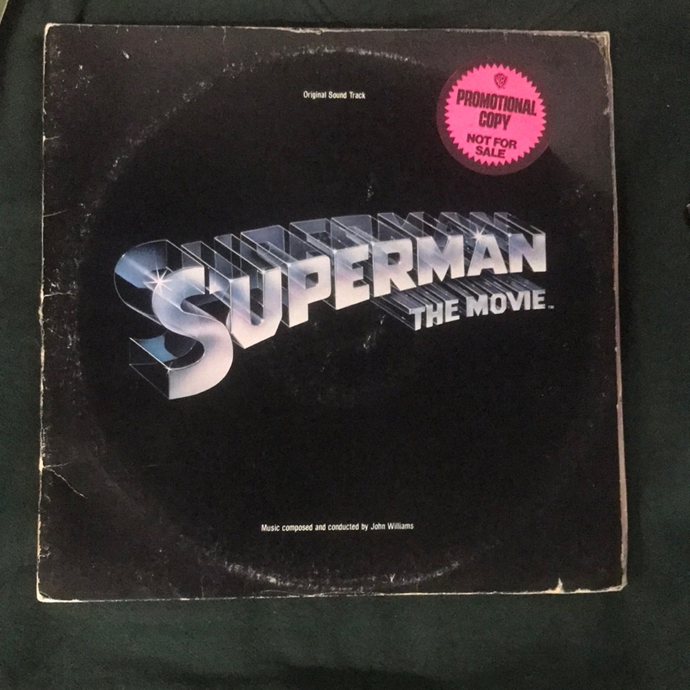 “Superman” movie soundtrack vinyl record